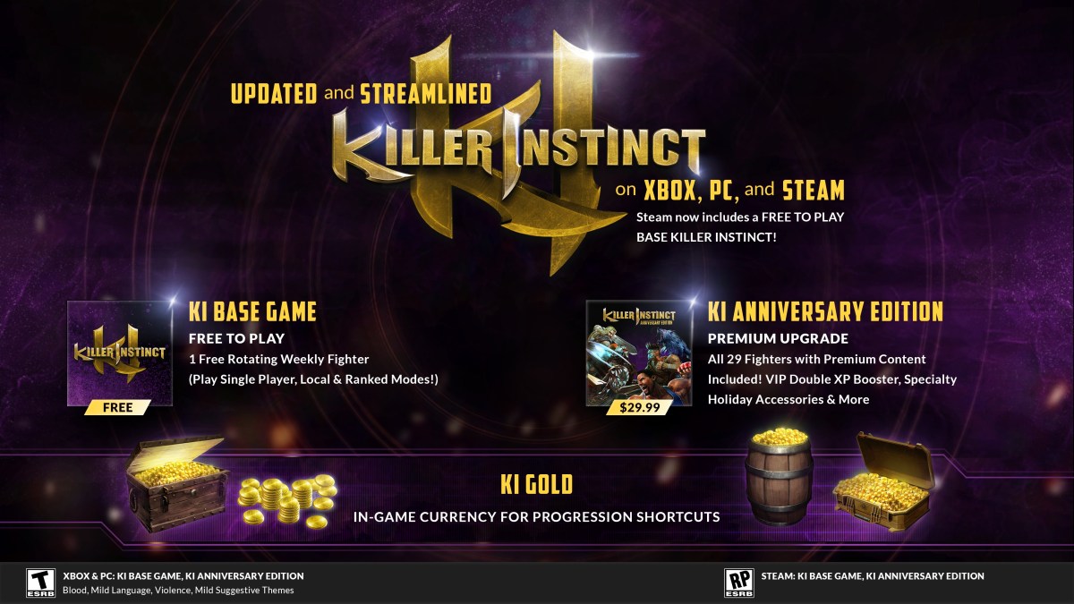 Killer Instinct: Anniversary Edition launches as base game goes free-to-play