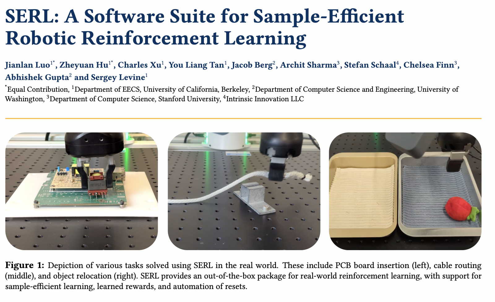 UC Berkeley Researchers Introduce SERL: A Software Suite for Sample-Efficient Robotic Reinforcement Learning