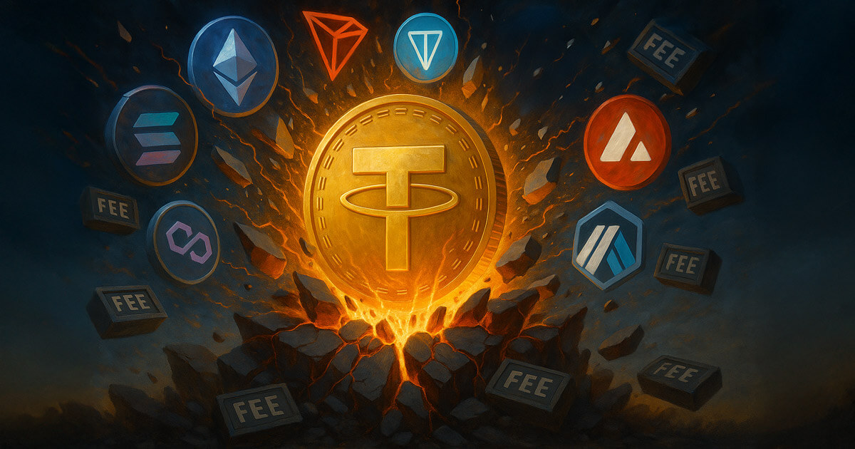 Tether's USDT captures 40% of all on-chain fees across 9 major blockchain networks