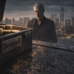 Bitcoin mining scene with a large BTC embedded in rock and industrial rigs in the background, symbolizing Strategy accumulating 66,231 Bitcoin in 68 days as STRC quietly funds the buying surge