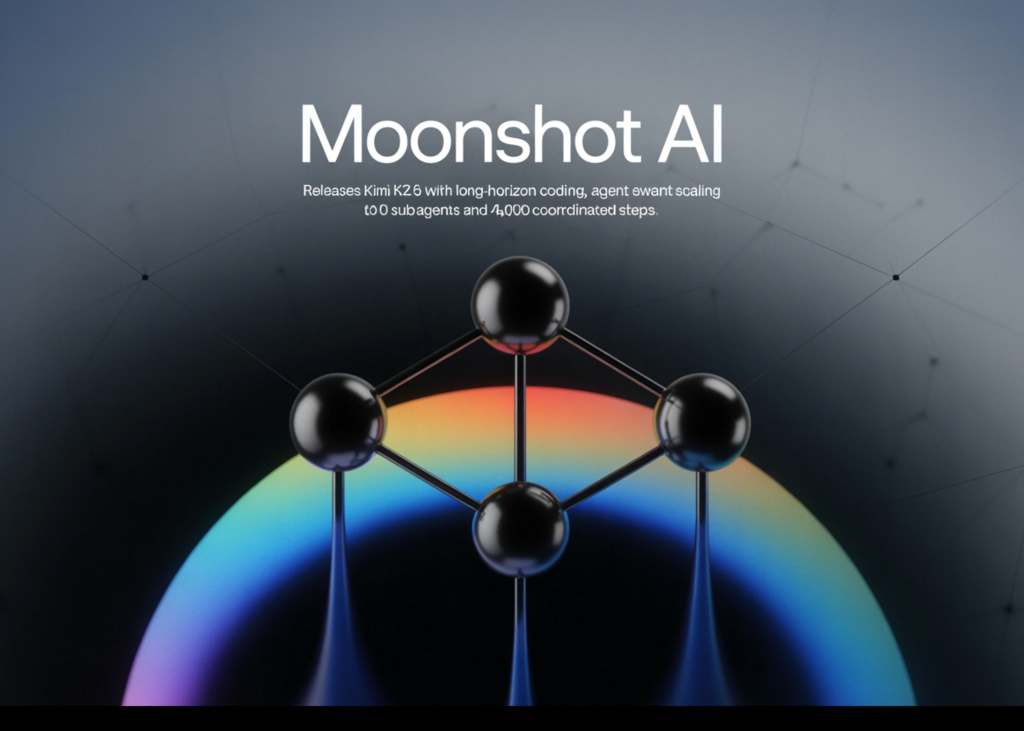 Moonshot AI Releases Kimi K2.6 with Long-Horizon Coding, Agent Swarm Scaling to 300 Sub-Agents and 4,000 Coordinated Steps