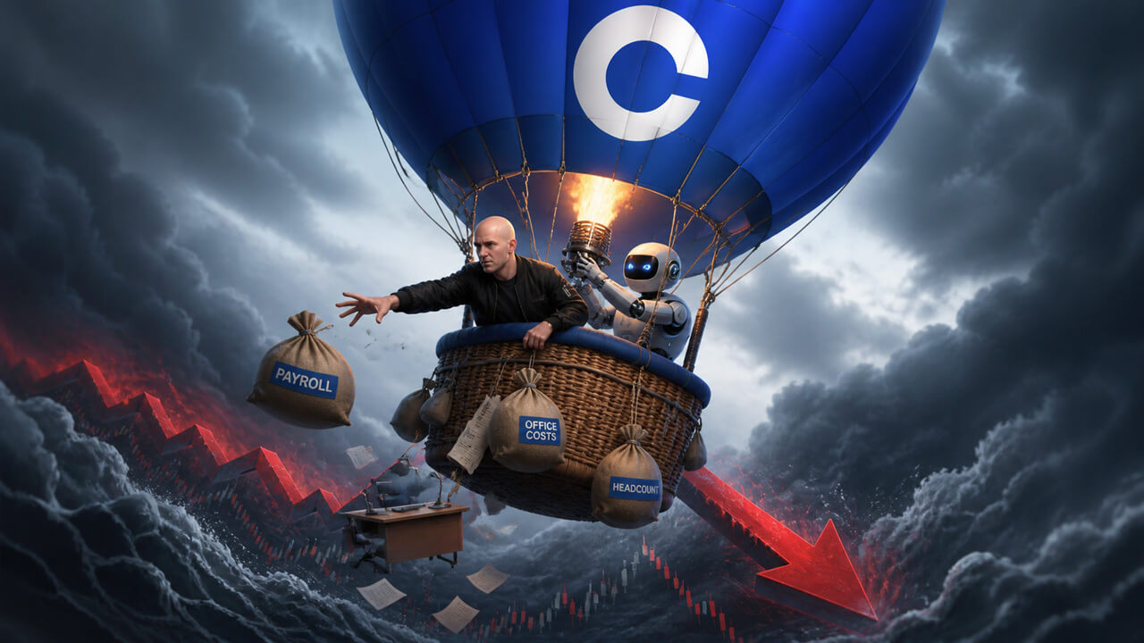 Coinbase cuts 14% of staff as Armstrong ties cost reset to AI and market volatility