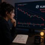 A trader analyzing XLM