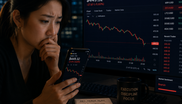 Analyst observing Zcash as it drops below $450