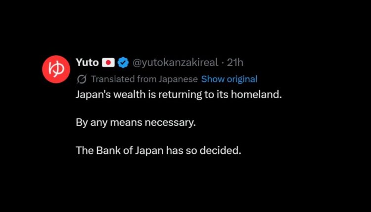 Anonymous BOJ Insider Sparks Panic Over Looming Carry Trade Unwind